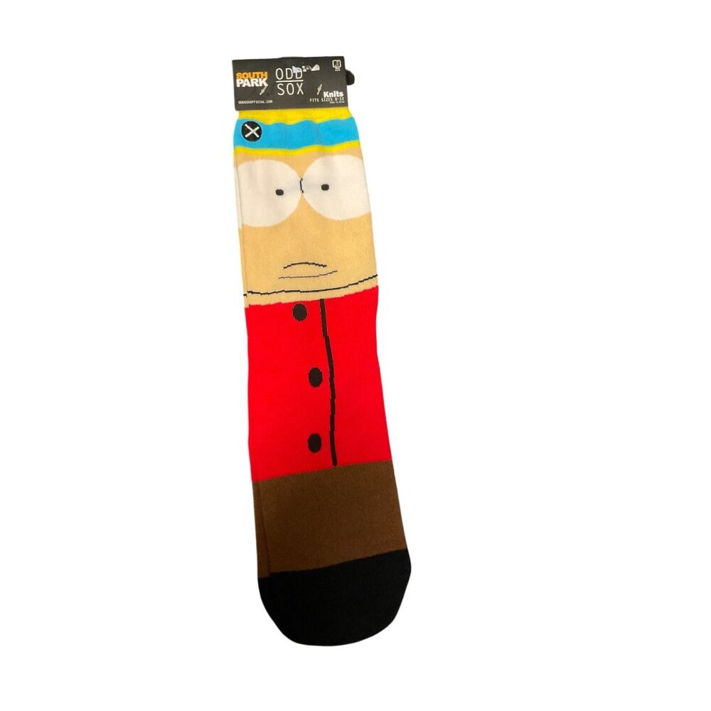 South Park Odd Sox Cartman Character Crew Socks Fits Sizes 8-12 Knits